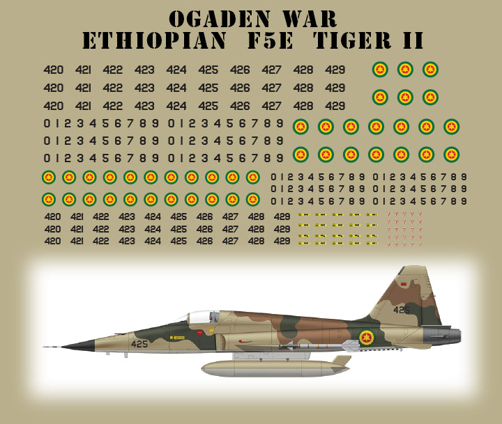 *DECALS* F5E Tiger II Ethiopia Ogaden War