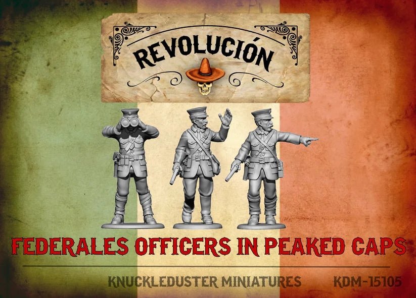 Federales Officers in Peaked Caps