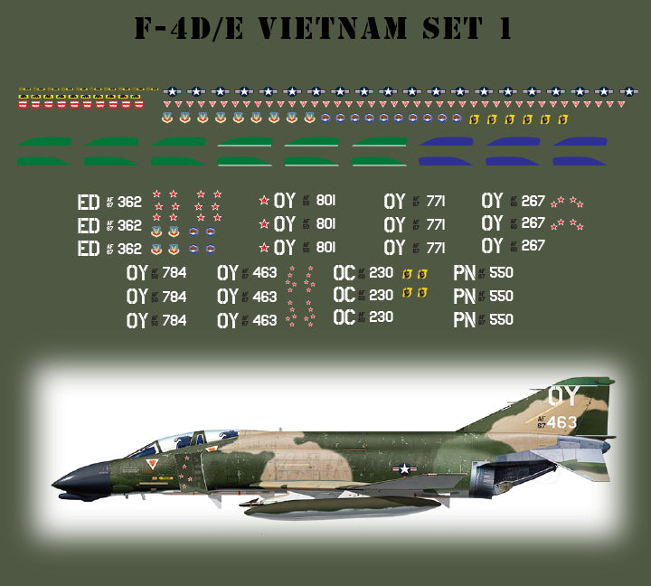 *DECALS* F-4B Phantoms of the Vietnam War