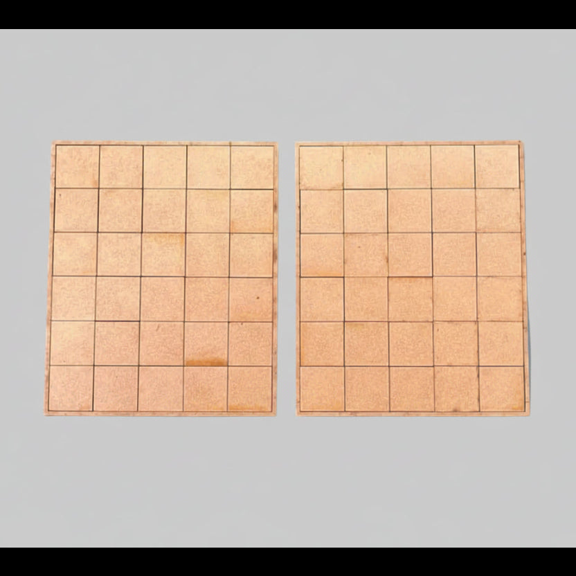 Pair of 25mm Square (30 Fig) 5/5/5/5/5/5 Linear Movement Trays