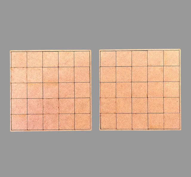 Pair of 30mm Square (25 Fig) 5/5/5/5/5 Movement Trays