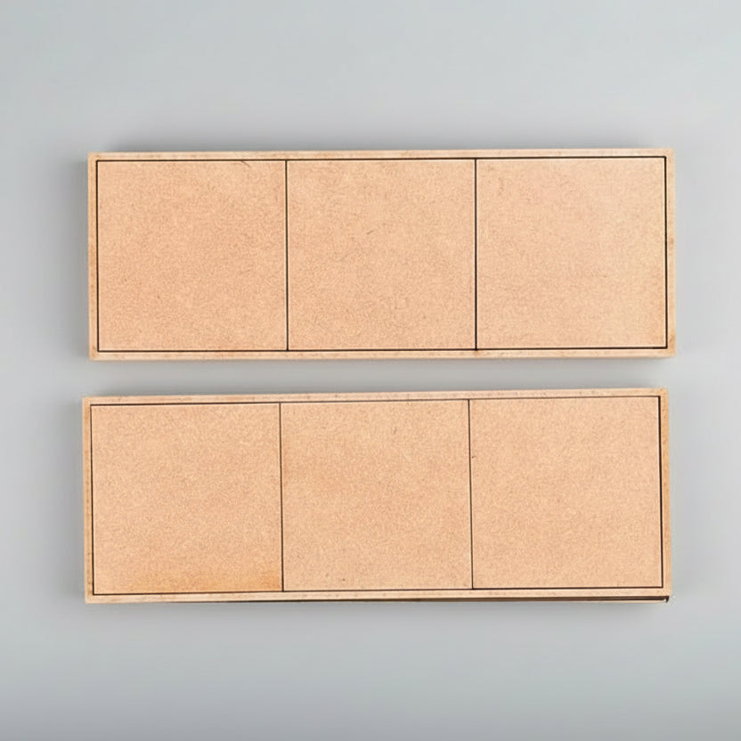 Pair of 50mm Square Linear Trays (3 Figure)