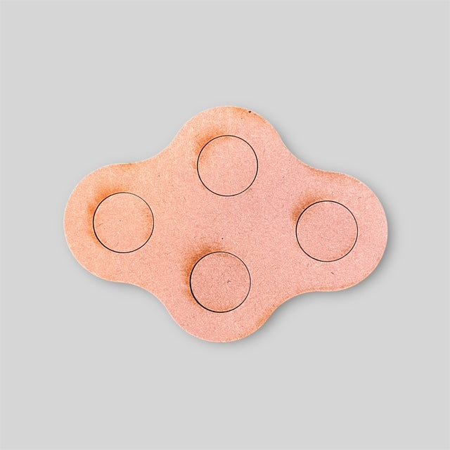 Pair of 25mm Round Bolt Action Movement Trays (4 Figure) Cluster