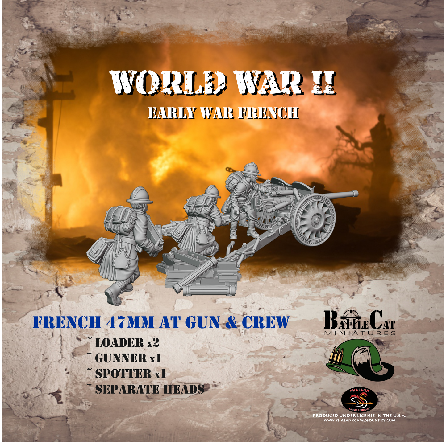 French 47mm AT Gun & Crew