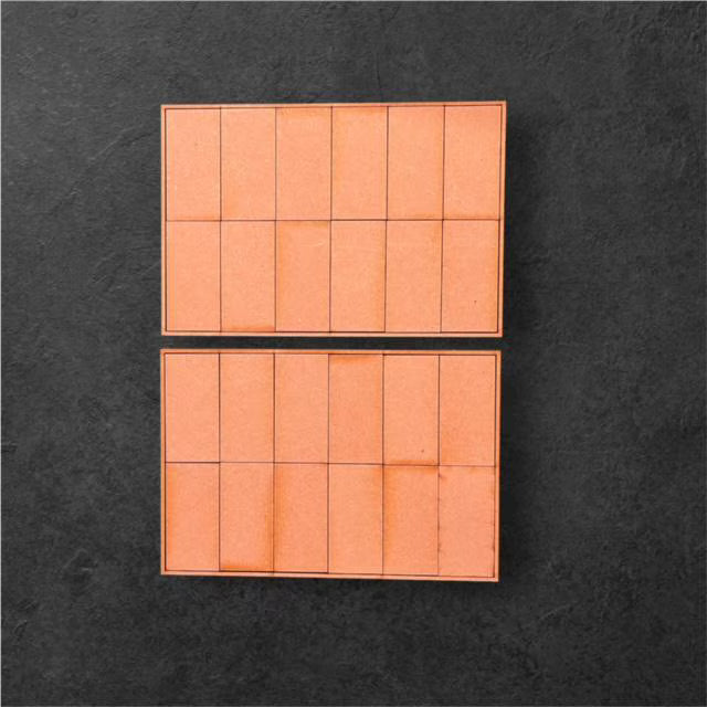 Pair of 30 x 60mm Rectangle Mounted Movement Trays (12 Figure) Linear