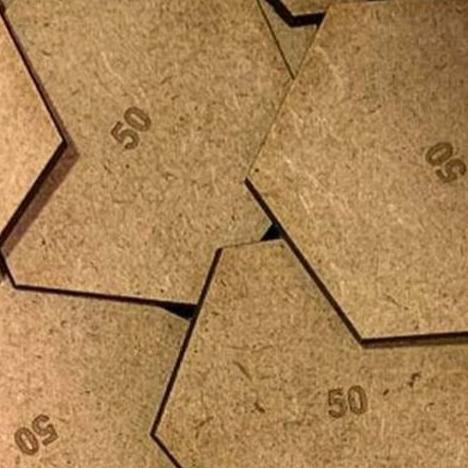 Hexagon 50mm MDF Bases