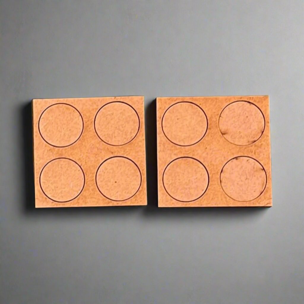 Pair of 20mm Rounds 2x2 4 Figure Tray