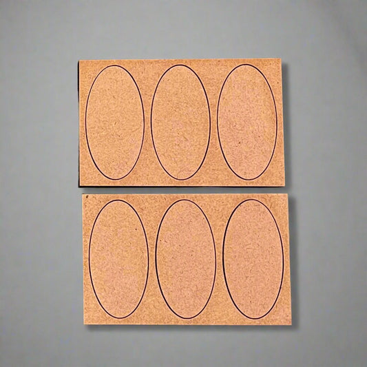 Pair of 25 x 50mm Oval Cavalry (Mounted) Movement Trays (3 Figure) Linear