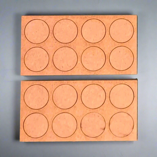 Pair of 25mm Round Trays (8 Figure) 4/4 Linear