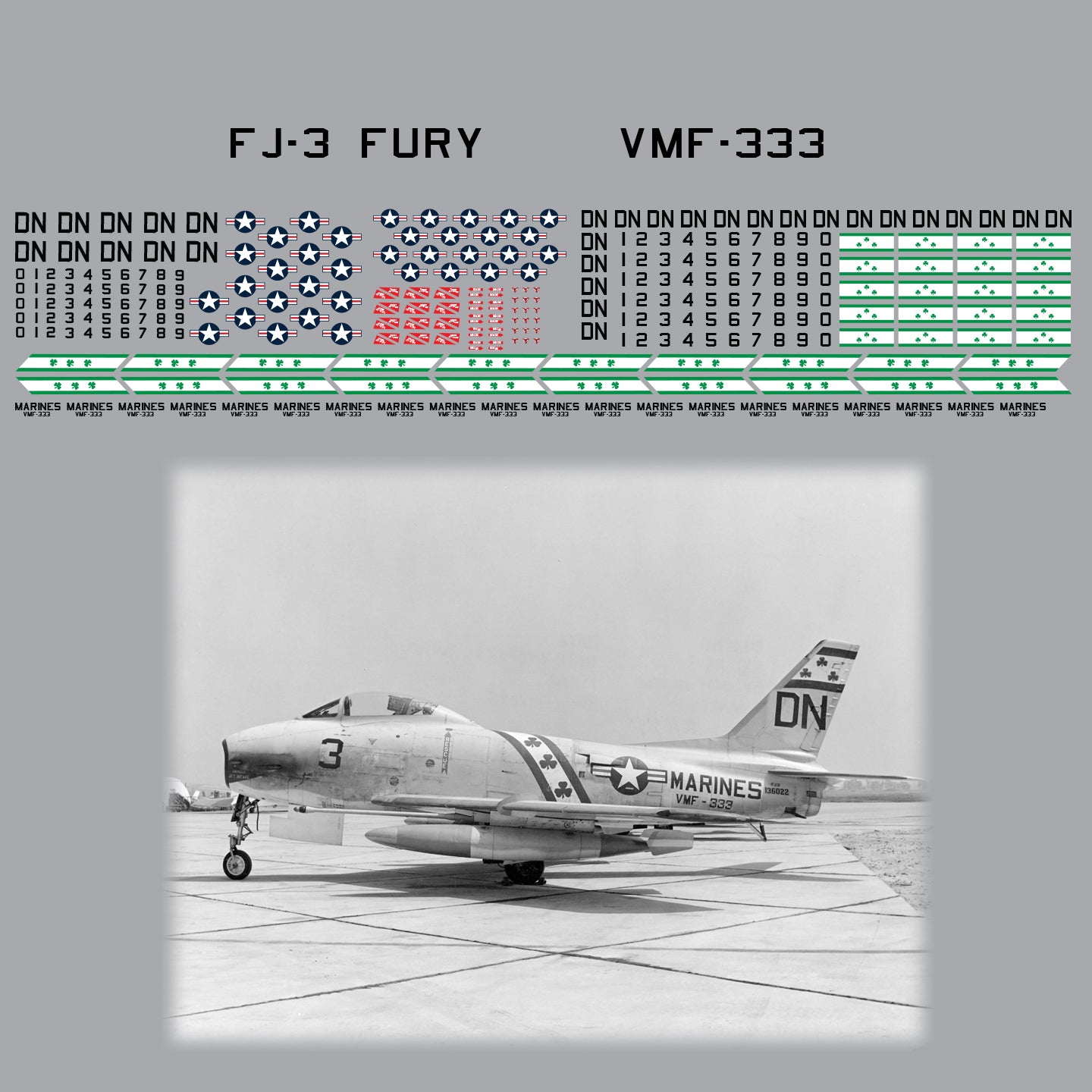 *DECALS* FJ-3 Fury VMF-333