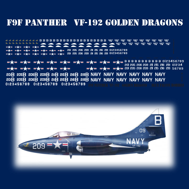*DECALS* F9F Panthers VF-192 Golden Dragons