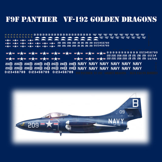 *DECALS* F9F Panthers VF-192 Golden Dragons