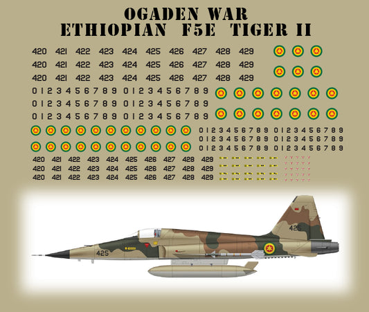 *DECALS* F5E Tiger II Ethiopia Ogaden War