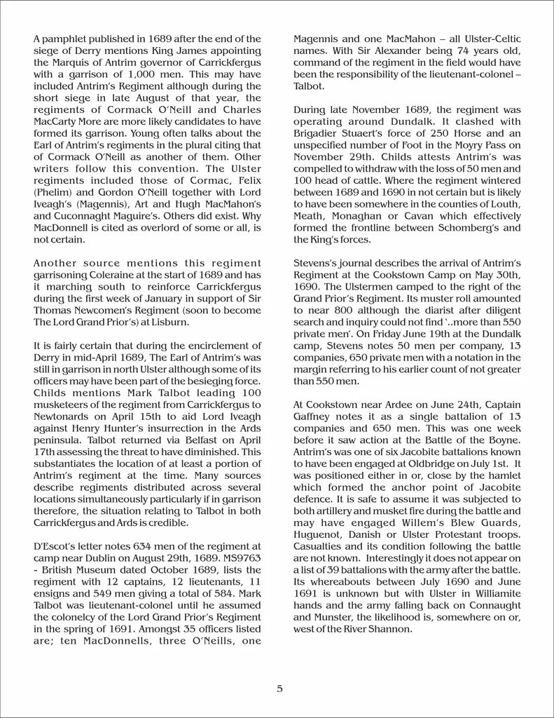 For Ireland and King James!