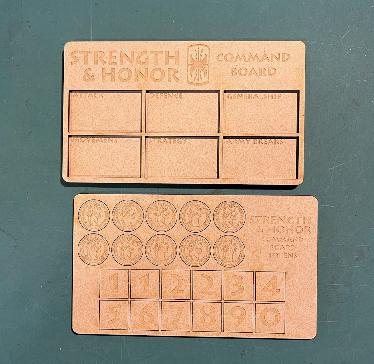 Strength & Honor Command Board with Tokens – Phalanx Games & Sundry
