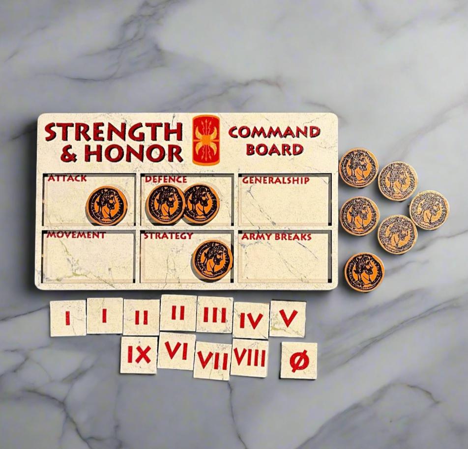 Strength & Honor Command Board with Tokens