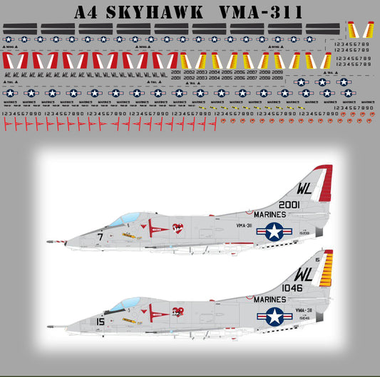 *DECALS* A-4 Skyhawk VMA-311 Vietnam War