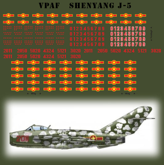 *DECALS* Mig-17 / Shenyang J-5 VPAF Vietnam War