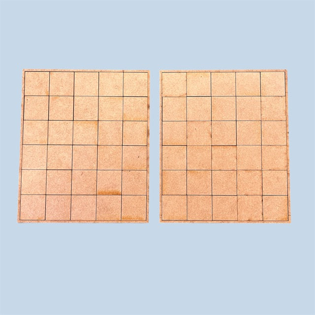 Pair of 30mm Square Movement Trays (30 Figure) 5/5/5/5/5/5 Linear