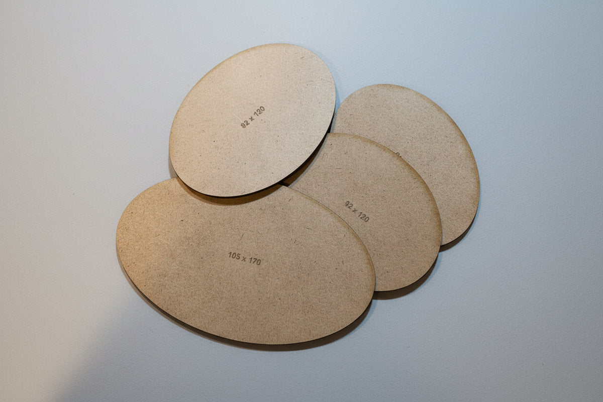Oval 140 x 180mm MDF Base