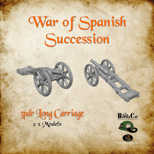 WSS 3pdr Cannon Long Carriage
