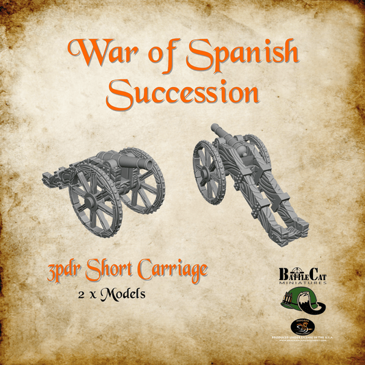 WSS 3pdr Cannon Short Carriage