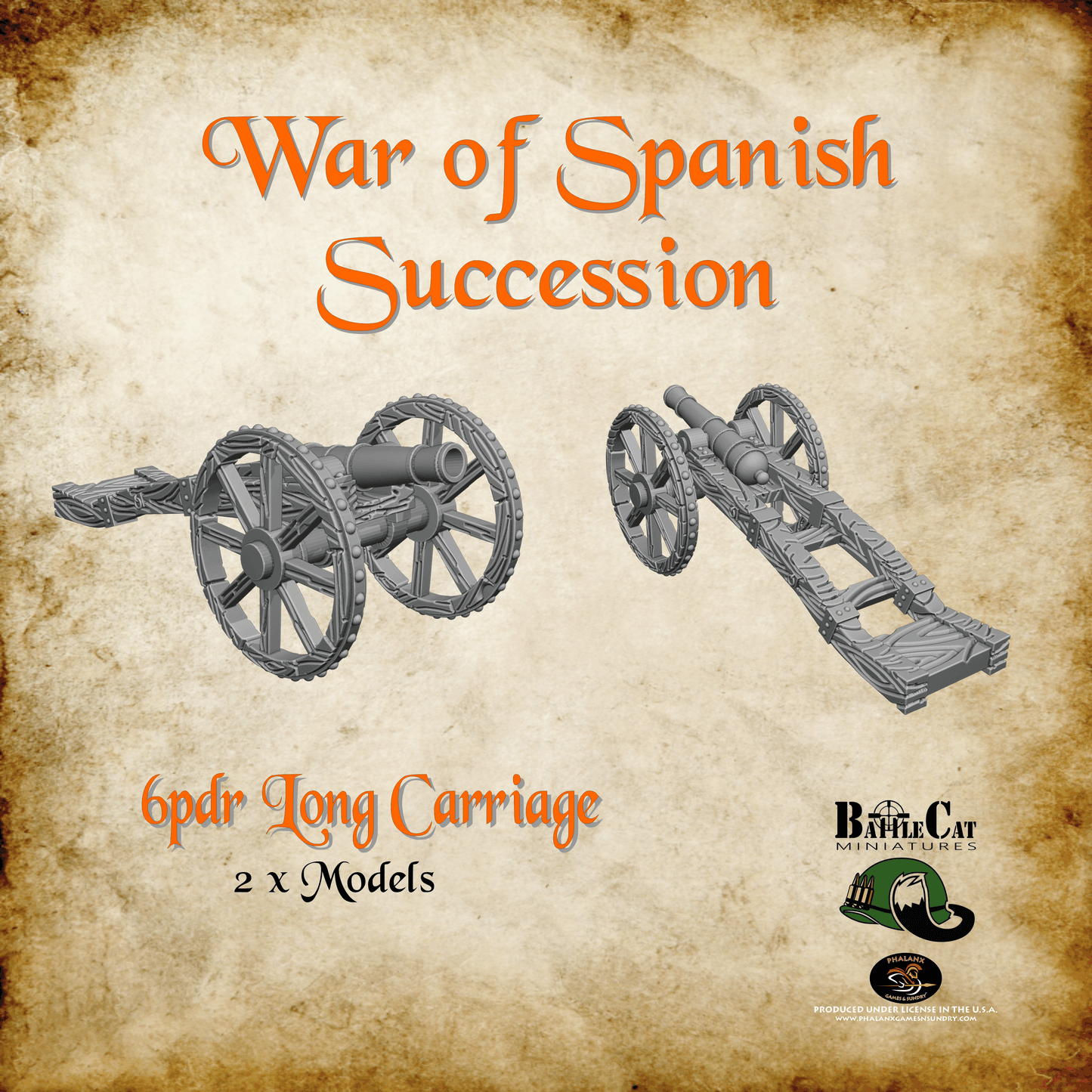 WSS 6pdr Cannon Long Carriage