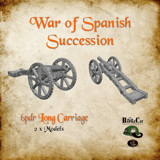 WSS 6pdr Cannon Long Carriage