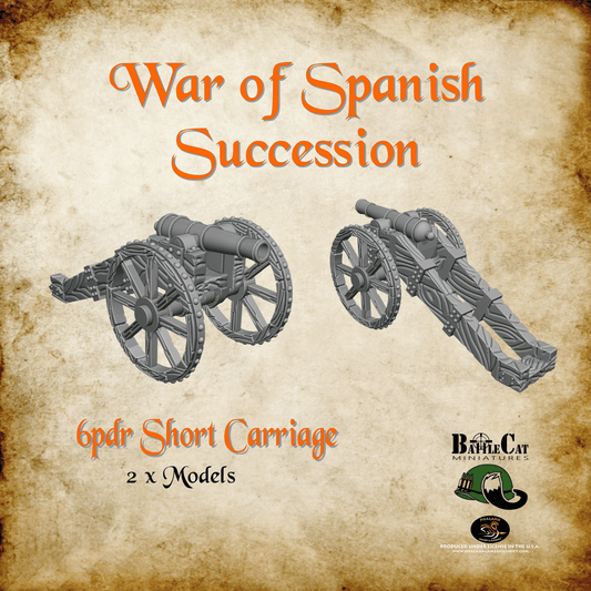 WSS 6pdr Cannon Short Carriage