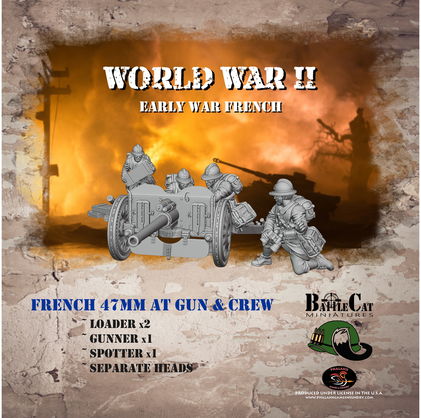 French 47mm AT Gun & Crew