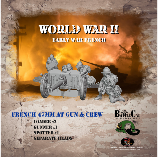 French 47mm AT Gun & Crew