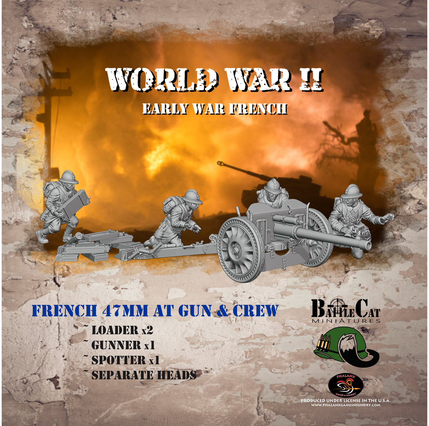 French 47mm AT Gun & Crew
