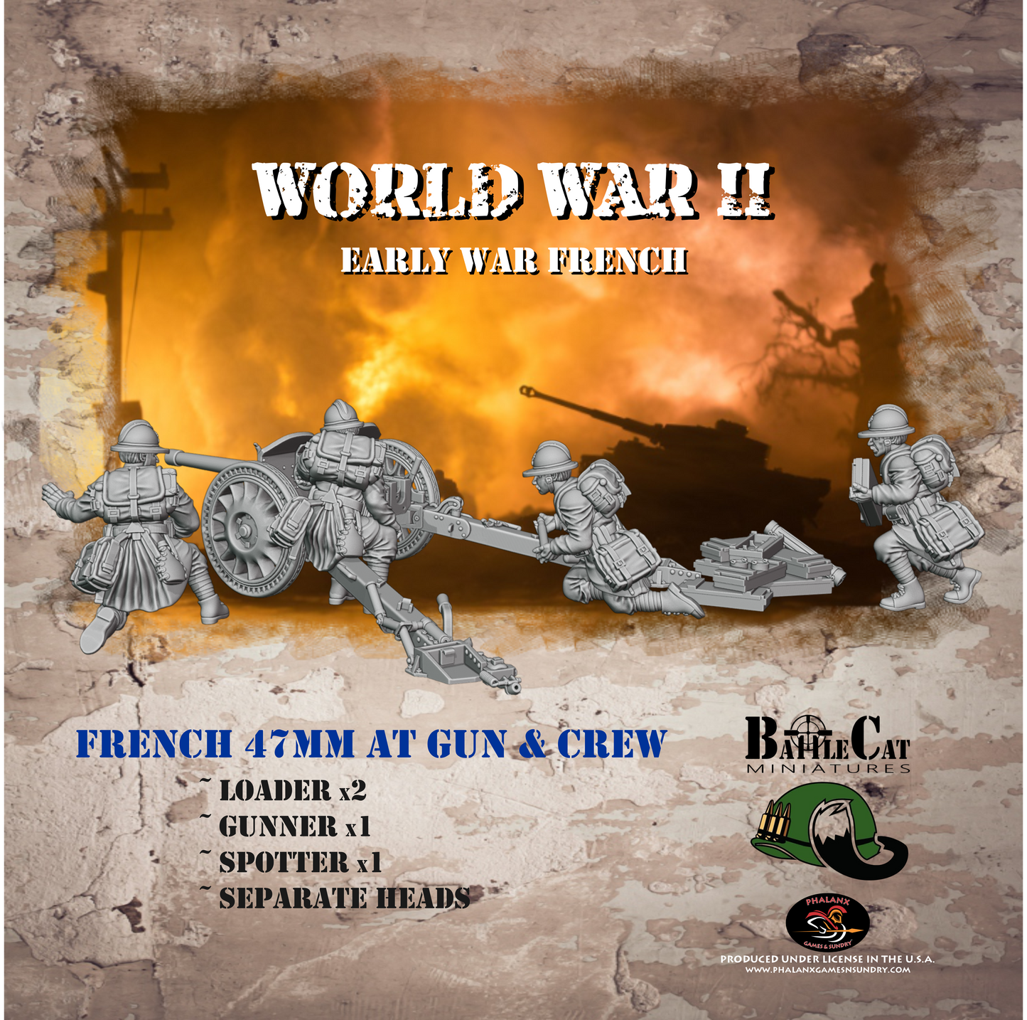French 47mm AT Gun & Crew