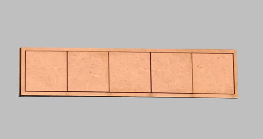 Pair of 30mm Square Single Rank Movement Trays (5 Figure) Linear Set of 4