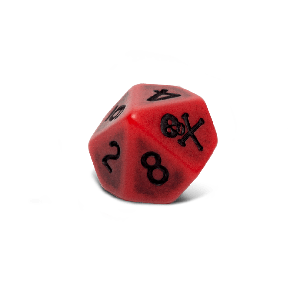 Set of 6 Blood D10 Dice