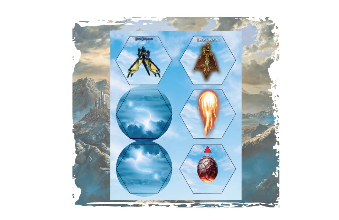DragonStrike Blue & Brass + Expansion Mat (no miniatures, tokens only)