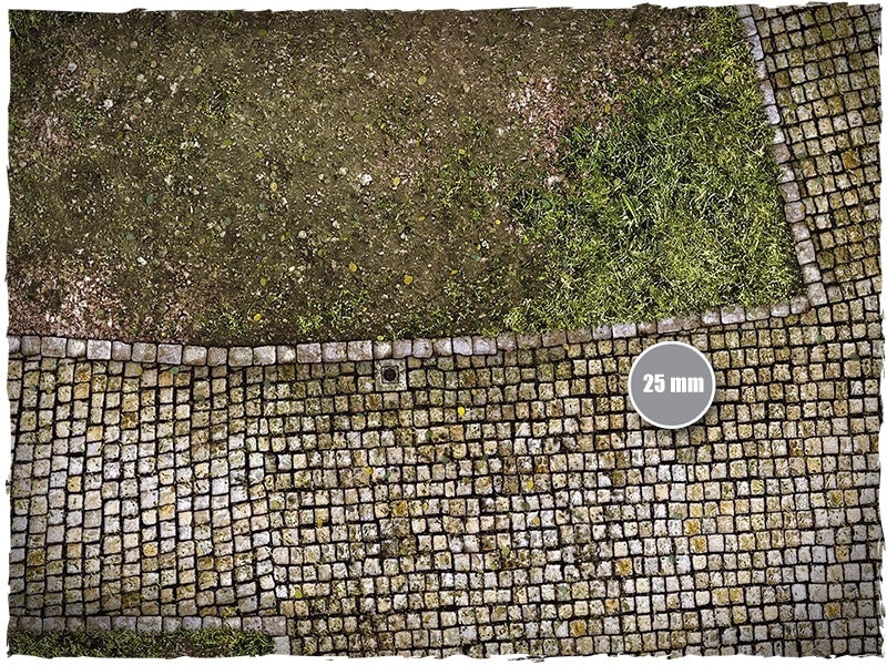Game Mat - Cobblestone Streets: 3x3 Neoprene