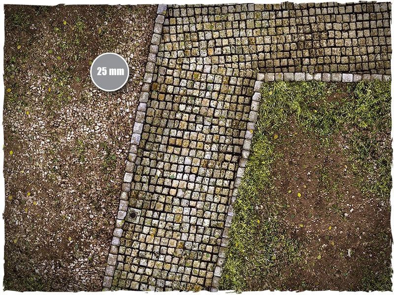 Game Mat - Cobblestone Streets: 3x3 Neoprene