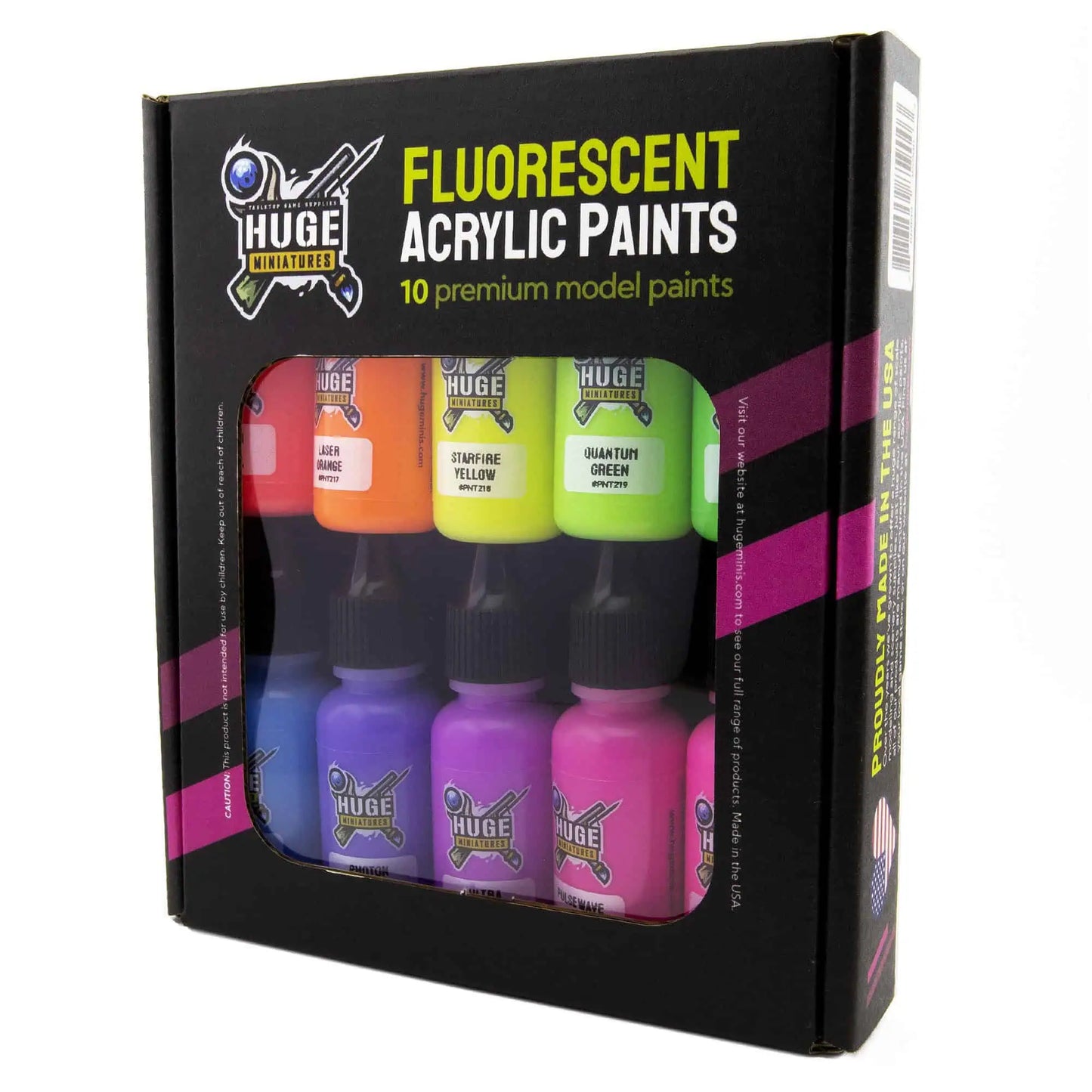 Fluorescent Acrylic Paint Bundle Box