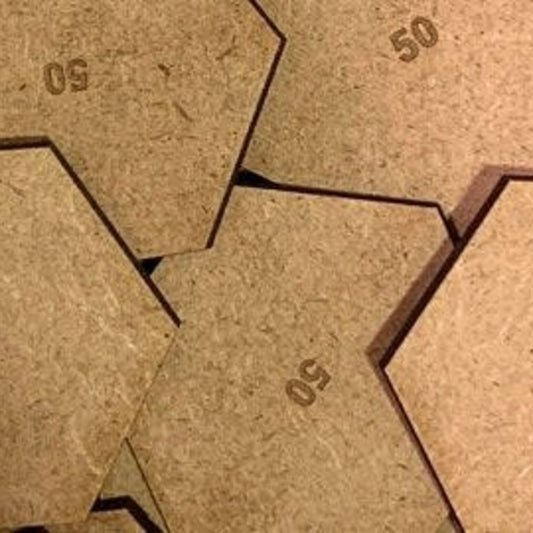 Hexagon 100mm MDF Bases