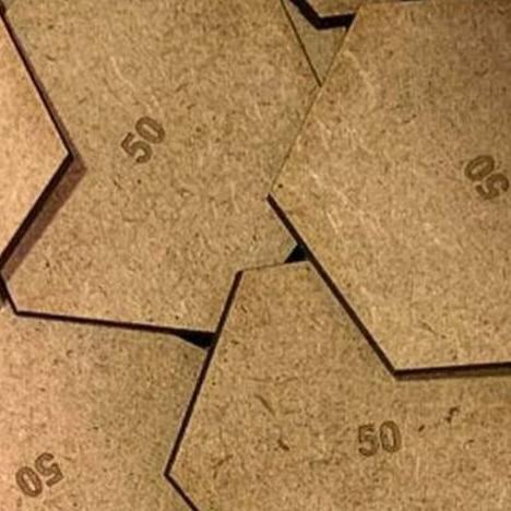 Hexagon 50mm MDF Bases