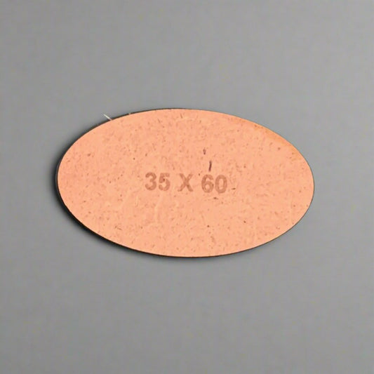 Oval 35 x 60mm MDF Bases (x2)