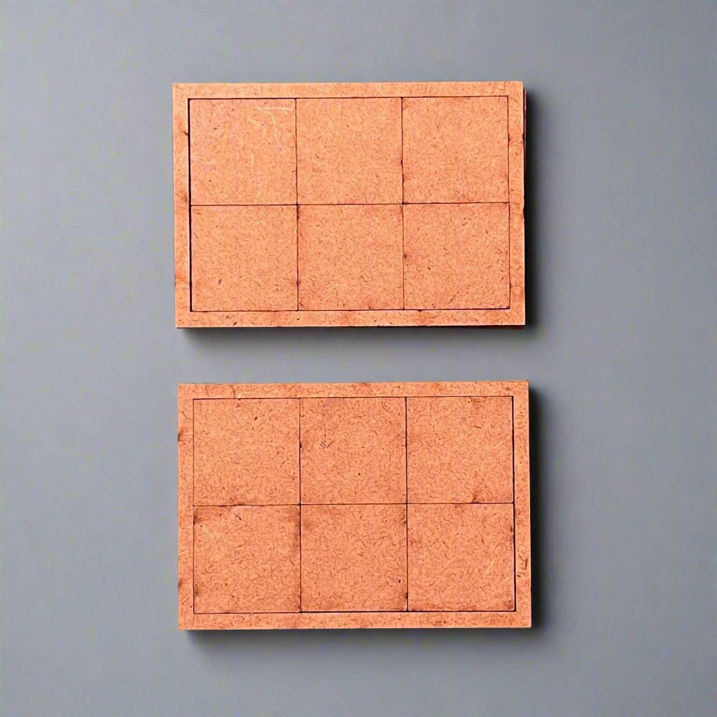 Pair of 20mm Square Trays (6 Figure) 3/3 Linear