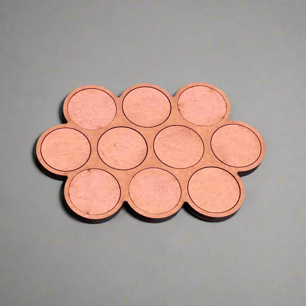 Pair of 25mm Round Movement Trays (10 Figure) 3/4/3 Offset