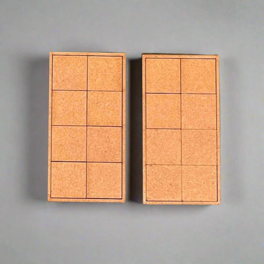 Pair of 25mm Square Rank & File Trays  (8 Figure) 4/4 Linear