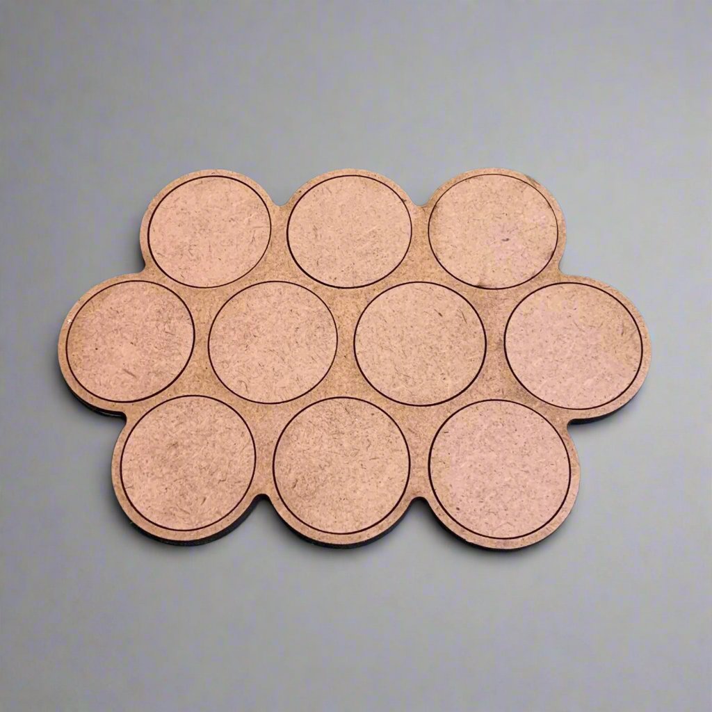 Pair of 32mm Round Movement Trays (10 Figure) 3/4/3