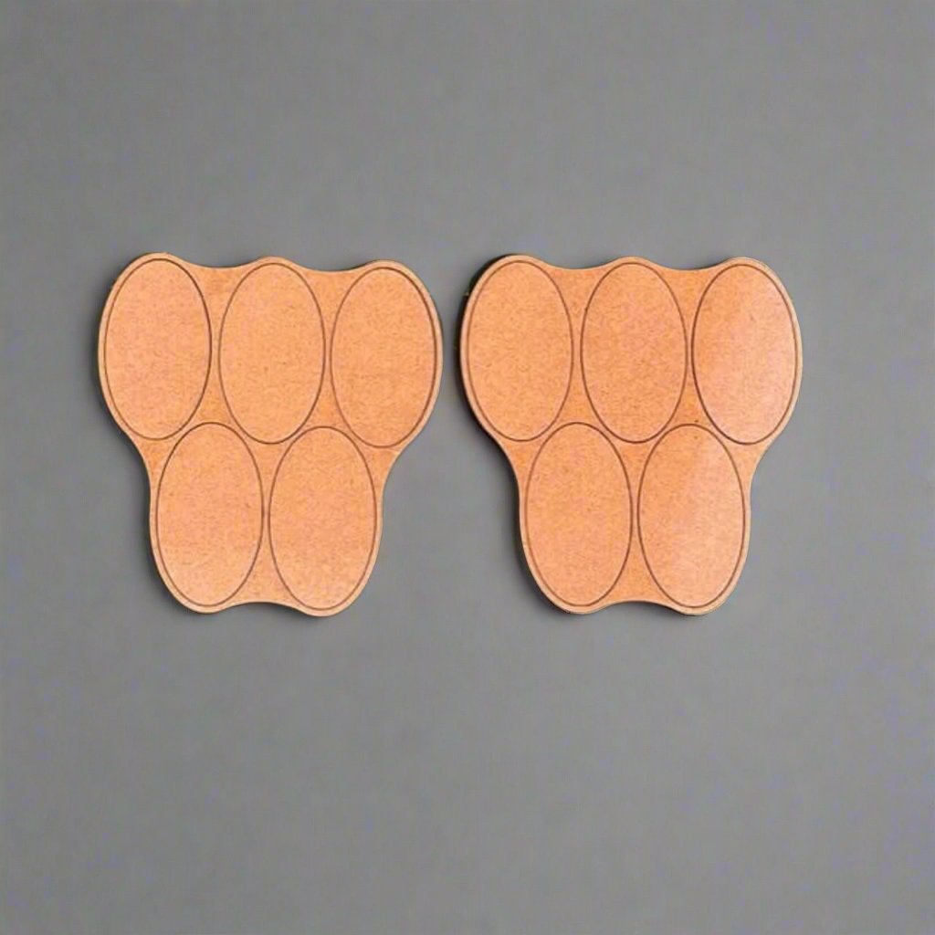 Pair of 35 x 60mm Oval Movement Trays (5 Figure) 2/3 Offset