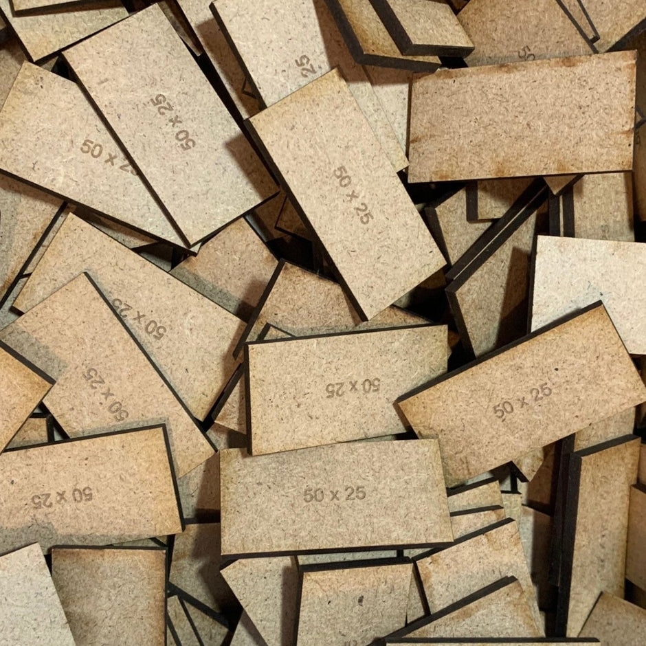 Rectangle MDF Miniature Bases – 68 Sizes for Historical Wargaming ...