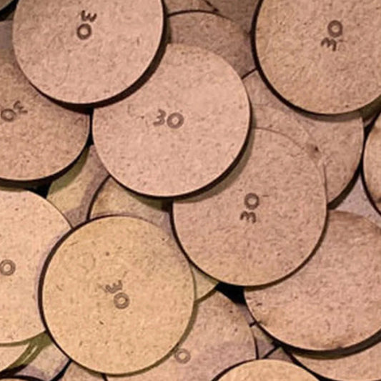 Round 30mm MDF Bases