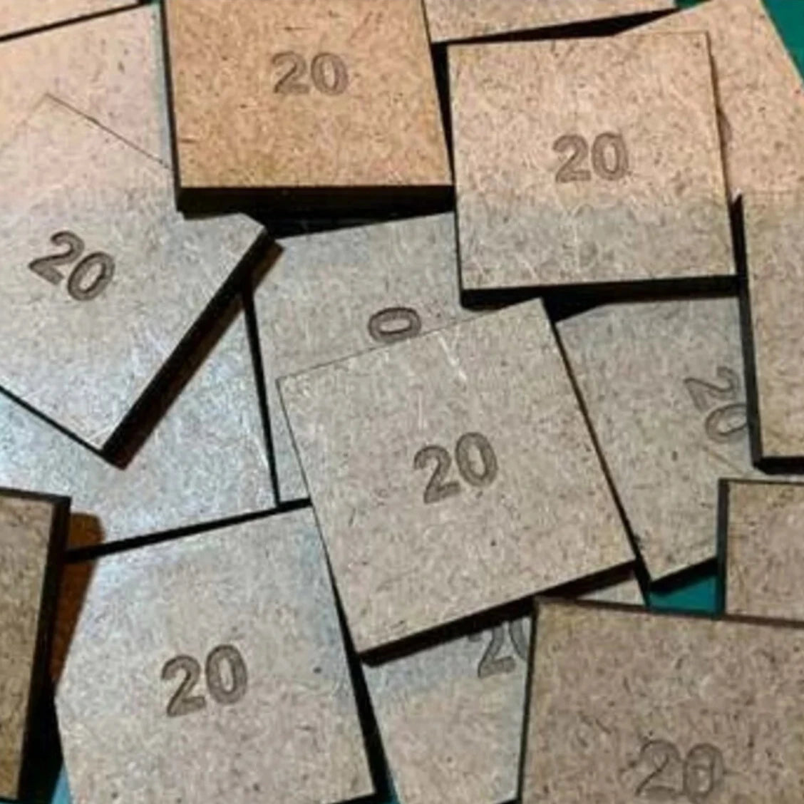 Square 20mm MDF Bases